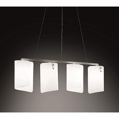 PAPIRO SOSPENSIONE 4 LUCI IN VETRO DISPONIBILE IN 5 FINITURE COLORE Selene Illuminazione - Cristalensi Shop Online