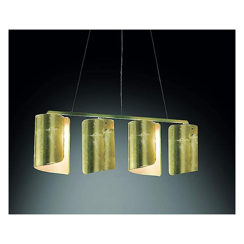 PAPIRO SOSPENSIONE 4 LUCI IN VETRO DISPONIBILE IN 5 FINITURE COLORE Selene Illuminazione - Cristalensi Shop Online
