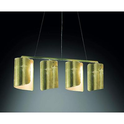 PAPIRO SOSPENSIONE 4 LUCI IN VETRO DISPONIBILE IN 5 FINITURE COLORE Selene Illuminazione - Cristalensi Shop Online