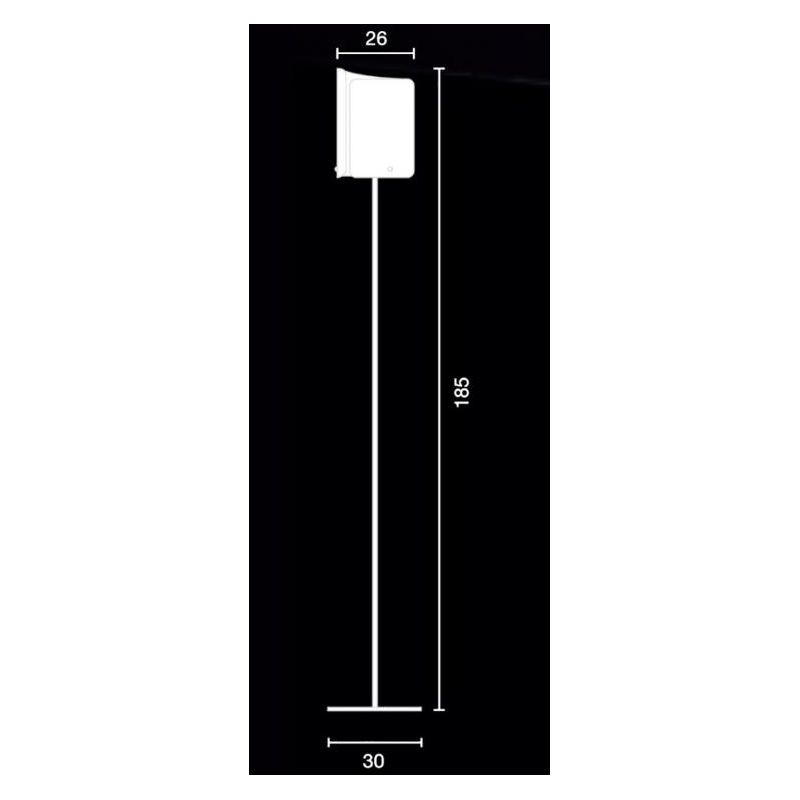 PAPIRO PIANTANA MADE IN ITALY IN VETRO ALTEZZA CM 185 IN 5 FINITURE COLORE Selene Illuminazione - Cristalensi Shop Online