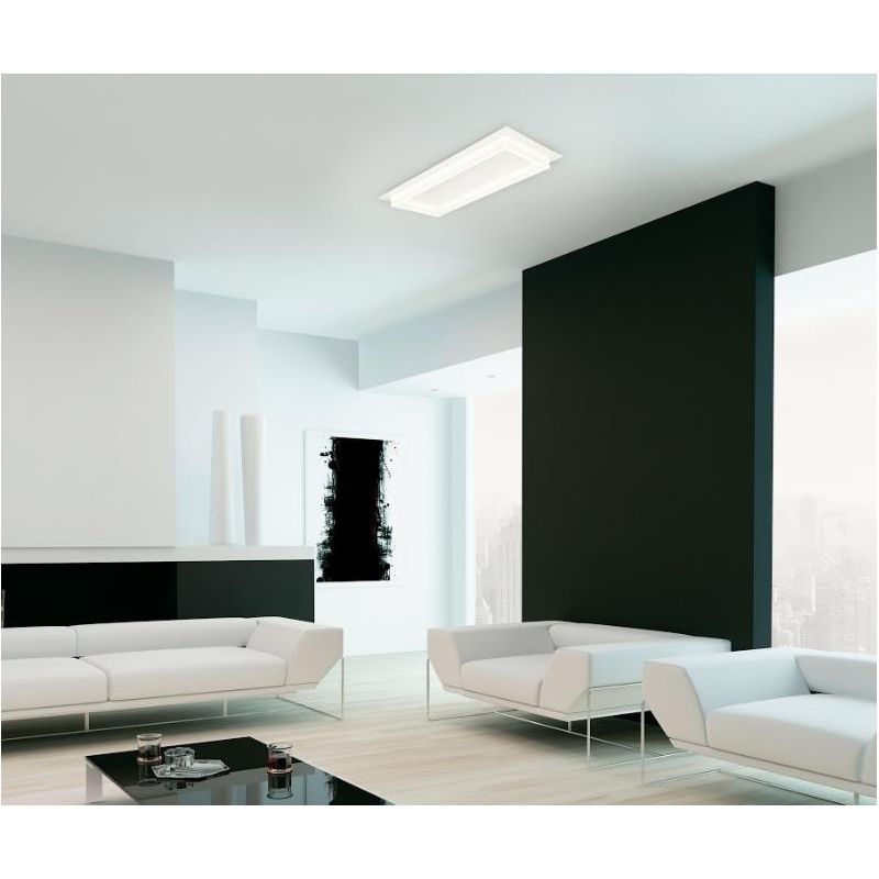 SQUARE R50 PLAFONIERA RETTANGOLARE 14 COLORI CM 50X35 LED INTEGRATO 36W MODERNA DI PROMOINGROSS PROMOINGROSS - Cristalensi Shop