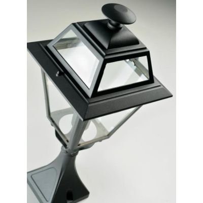 ELEGANCE PALO PER ESTERNO H60 IN ALLUMINIO ANTRACITE E DIFFUSORI IN VETRO Sovil - Cristalensi Shop Online