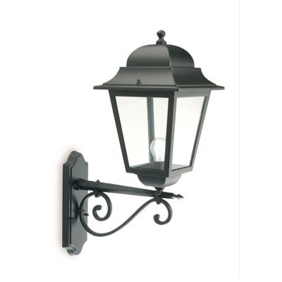AMALFI LAMPADA PARETE PER ESTERNO GRANDE ALLUMINIO COLORE NERO CON VETRO TRASPARENTE Sovil - Cristalensi Shop Online