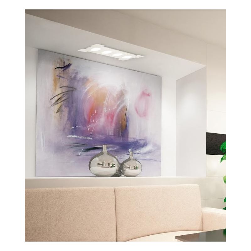ATENE R70 PLAFONIERA RETTANGOLARE 70X20 CM BIANCA ECONOMICA LAMPADINE LED SOSTITUIBILI PROMOINGROSS - Cristalensi Shop Online