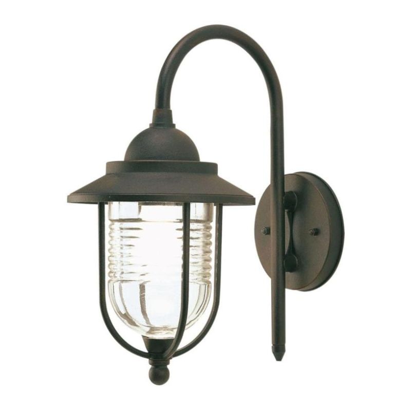 PORTO APPLIQUE IN ALLUMINIO DI COLORE RUGGINE CON DIFFUSORE TRASPARENTE Sovil - Cristalensi Shop Online