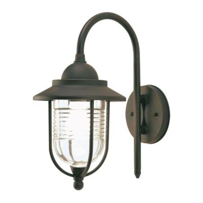 PORTO APPLIQUE IN ALLUMINIO DI COLORE RUGGINE CON DIFFUSORE TRASPARENTE Sovil - Cristalensi Shop Online