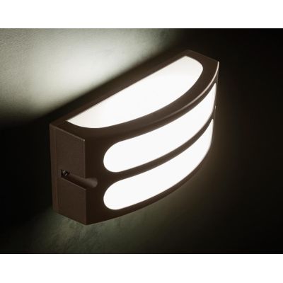 SQUBA APPLIQUE DA ESTERNO IP54 MODERNA IN ALLUMINIO BIANCO ANTRACITE O MARRONE DI SOVIL Sovil - Cristalensi Shop Online