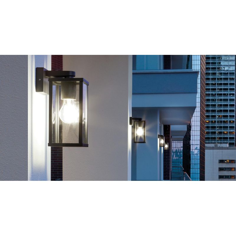 AUREA APPLIQUE DA ESTERNO A LANTERNA IP54 STILE CLASSICO IN ALLUMINIO BIANCO O NERO DI SOVIL Sovil - Cristalensi Shop Online