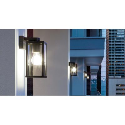 AUREA APPLIQUE DA ESTERNO A LANTERNA IP54 STILE CLASSICO IN ALLUMINIO BIANCO O NERO DI SOVIL Sovil - Cristalensi Shop Online