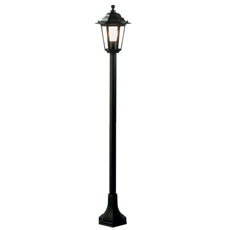 KAYAK PALO PER ESTERNO H 121 CM LANTERNA IN ALLUMINIO NERO DIFFUSORI IN VETRO Sovil - Cristalensi Shop Online