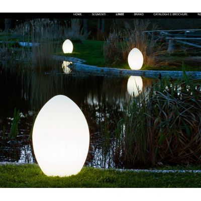 EGG LAMPADA PER ESTERNO CON PICCHETTO H65 DIFFUSORE IN RESINA IP54 Sovil - Cristalensi Shop Online