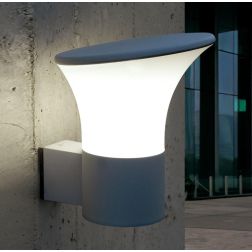 BELEN APPLIQUE IN ALLUMINIO CON DIFFUSORE BIANCO OPALINO COLORE GRIGIO ALLUMINIO O ANTRACITE Sovil - Cristalensi Shop Online