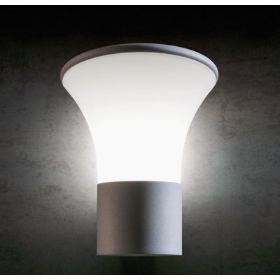 BELEN APPLIQUE IN ALLUMINIO CON DIFFUSORE BIANCO OPALINO COLORE GRIGIO ALLUMINIO O ANTRACITE Sovil - Cristalensi Shop Online