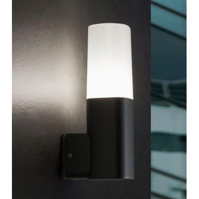 STEM APPLIQUE PER ESTERNO IN ALLUMINIO COLORE ANTRACITE E DIFFUSORE BIANCO LATTE Sovil - Cristalensi Shop Online