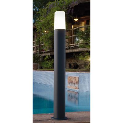 STEM PALO PER ESTERNO H70 IN ALLUMINIO COLORE ANTRACITE E DIFFUSORE BIANCO LATTE Sovil - Cristalensi Shop Online
