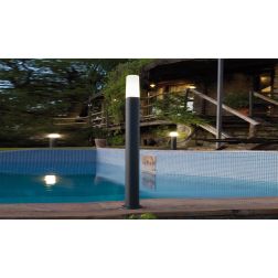 STEM PALO PER ESTERNO H70 IN ALLUMINIO COLORE ANTRACITE E DIFFUSORE BIANCO LATTE Sovil - Cristalensi Shop Online 2