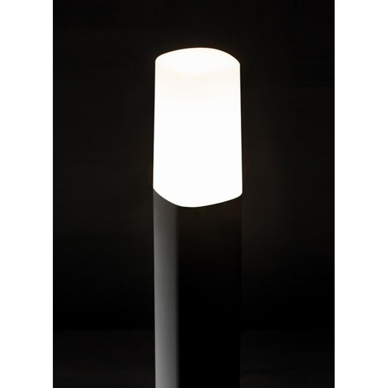 STEM PALO PER ESTERNO H70 IN ALLUMINIO COLORE ANTRACITE E DIFFUSORE BIANCO LATTE Sovil - Cristalensi Shop Online