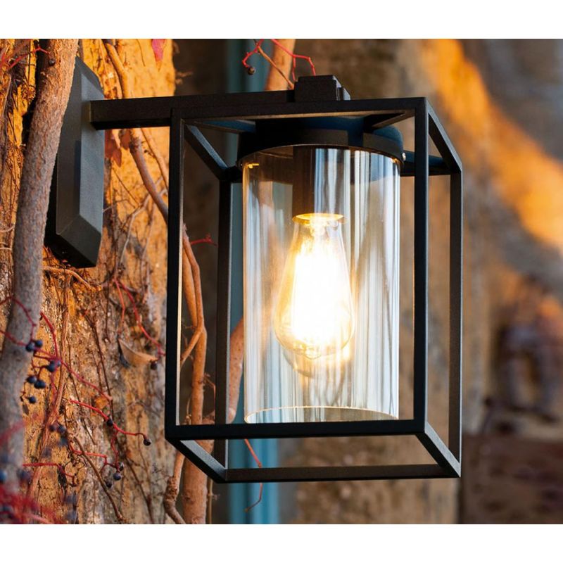 DOMUS LAMPADA DA PARETE STILE CLASSICO IP43 IN ALLUMINIO BIANCO O NERO DI SOVIL Sovil - Cristalensi Shop Online
