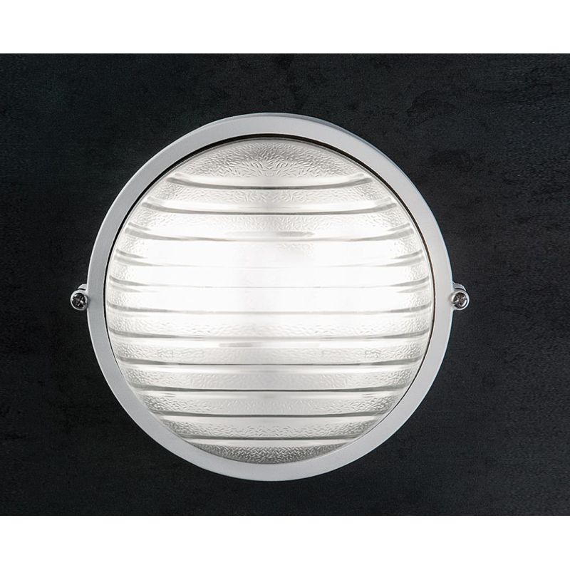 INDUSTRIALE TONDA APPLIQUE DA ESTERNI GRANDE IP54 BIANCA O NERA CLASSICA DI SOVIL Sovil - Cristalensi Shop Online