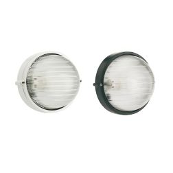 INDUSTRIALE TONDA APPLIQUE DA ESTERNI GRANDE IP54 BIANCA O NERA CLASSICA DI SOVIL Sovil - Cristalensi Shop Online