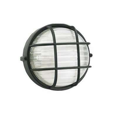 INDUSTRIALE TONDA APPLIQUE DA ESTERNI CON GABBIA D19 IP54 BIANCA O NERA CLASSICA DI SOVIL Sovil - Cristalensi Shop Online