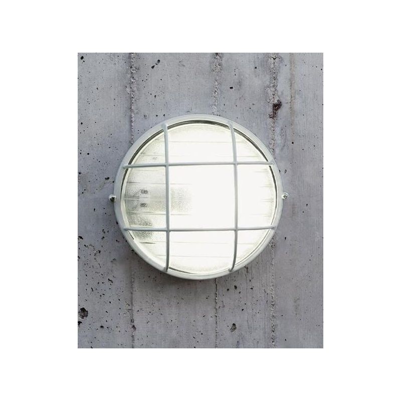 INDUSTRIALE TONDA APPLIQUE DA ESTERNI CON GABBIA D19 IP54 BIANCA O NERA CLASSICA DI SOVIL Sovil - Cristalensi Shop Online