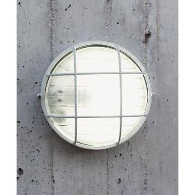 INDUSTRIALE TONDA APPLIQUE DA ESTERNI CON GABBIA D19 IP54 BIANCA O NERA CLASSICA DI SOVIL Sovil - Cristalensi Shop Online