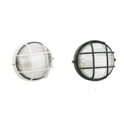 INDUSTRIALE TONDA APPLIQUE DA ESTERNI CON GABBIA D19 IP54 BIANCA O NERA CLASSICA DI SOVIL Sovil - Cristalensi Shop Online