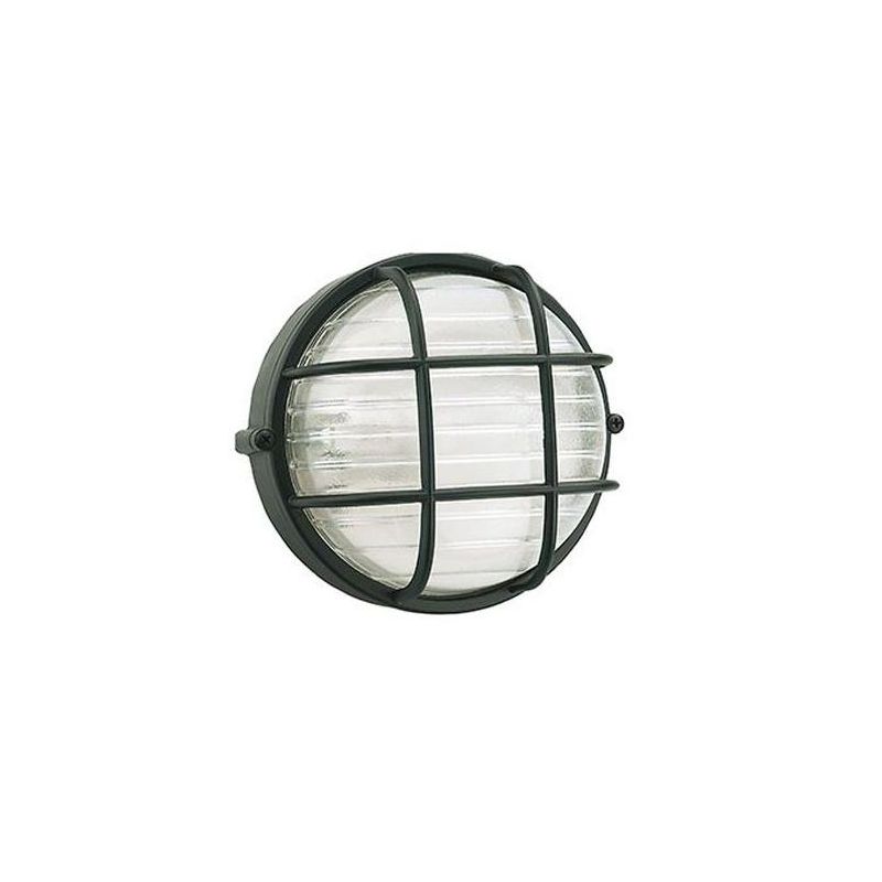 INDUSTRIALE TONDA APPLIQUE DA ESTERNI CON GABBIA D25 IP54 BIANCA O NERA CLASSICA DI SOVIL Sovil - Cristalensi Shop Online