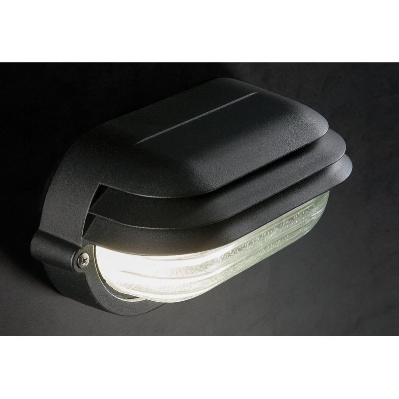 PALPEBRA OVALE APPLIQUE DA ESTERNI IP54 CON PALPEBRA BIANCA O NERA DI SOVIL Sovil - Cristalensi Shop Online