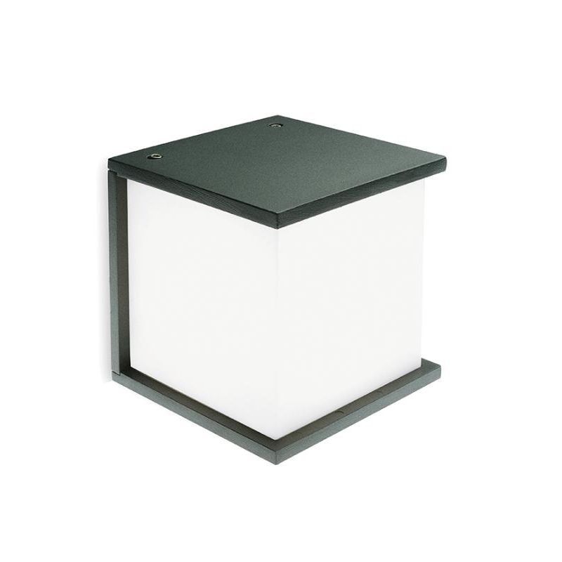 DODO APPLIQUE IN ALLUMINIO DI COLORE ANTRACITE DIFFUSORE OPALE DI SOVIL Sovil - Cristalensi Shop Online