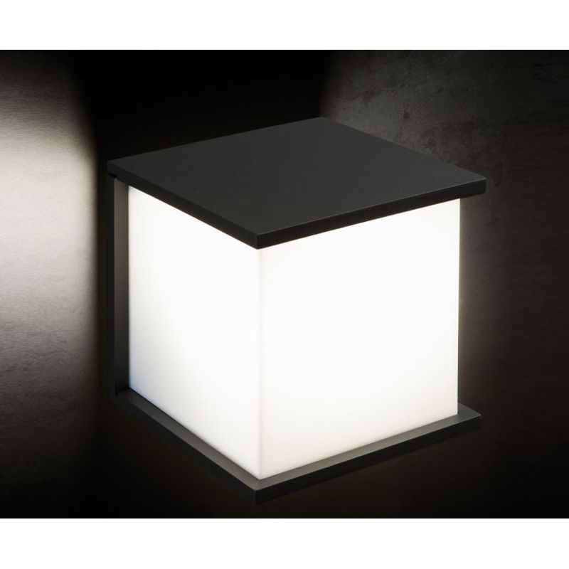 DODO APPLIQUE IN ALLUMINIO DI COLORE ANTRACITE DIFFUSORE OPALE DI SOVIL Sovil - Cristalensi Shop Online