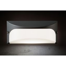 DOME APPLIQUE IN ALLUMINIO IP54 LUCE 3000K O 4000K DA ESTERNO MODERNA LED 10W BIANCA ANTRACITE O MAR Sovil - Cristalensi Shop On 2