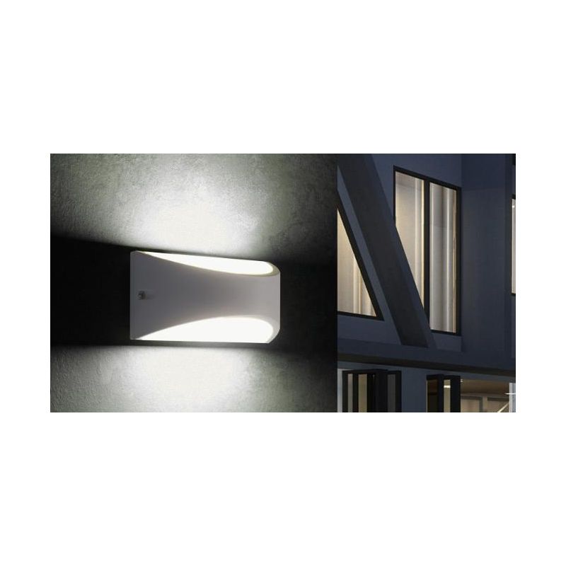 LHASA LAMPADA DA PARETE MODERNA IP54 BIANCA MARRONE O ANTRACITE LED 10W LUCE 3000K O 4000K DI SOVIL Sovil - Cristalensi Shop Onl
