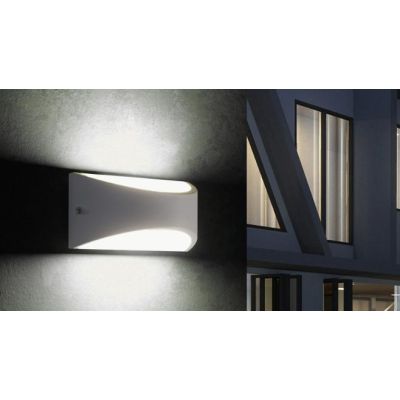 LHASA LAMPADA DA PARETE MODERNA IP54 BIANCA MARRONE O ANTRACITE LED 10W LUCE 3000K O 4000K DI SOVIL Sovil - Cristalensi Shop Onl