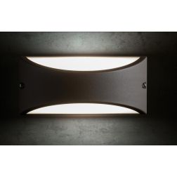 LHASA LAMPADA DA PARETE MODERNA IP54 BIANCA MARRONE O ANTRACITE LED 10W LUCE 3000K O 4000K DI SOVIL Sovil - Cristalensi Shop Onl 2