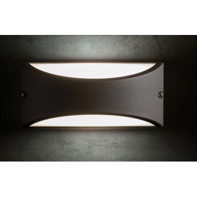 LHASA LAMPADA DA PARETE MODERNA IP54 BIANCA MARRONE O ANTRACITE LED 10W LUCE 3000K O 4000K DI SOVIL Sovil - Cristalensi Shop Onl