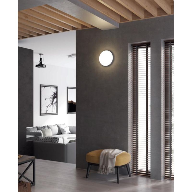 ORCHID APPLIQUE PLAFONIERA DA ESTERNI IP65 BIANCA CON LED 25W LUCE 3000K O 4000K DI SOVIL Sovil - Cristalensi Shop Online