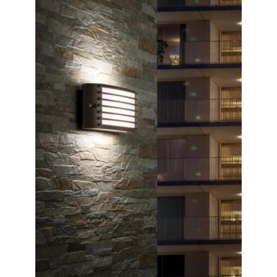 GRID APPLIQUE IN ALLUMINIO IP54 LUCE 3000K O 4000K LED 10W BIANCA ANTRACITE O MARRONE DI SOVIL Sovil - Cristalensi Shop Online