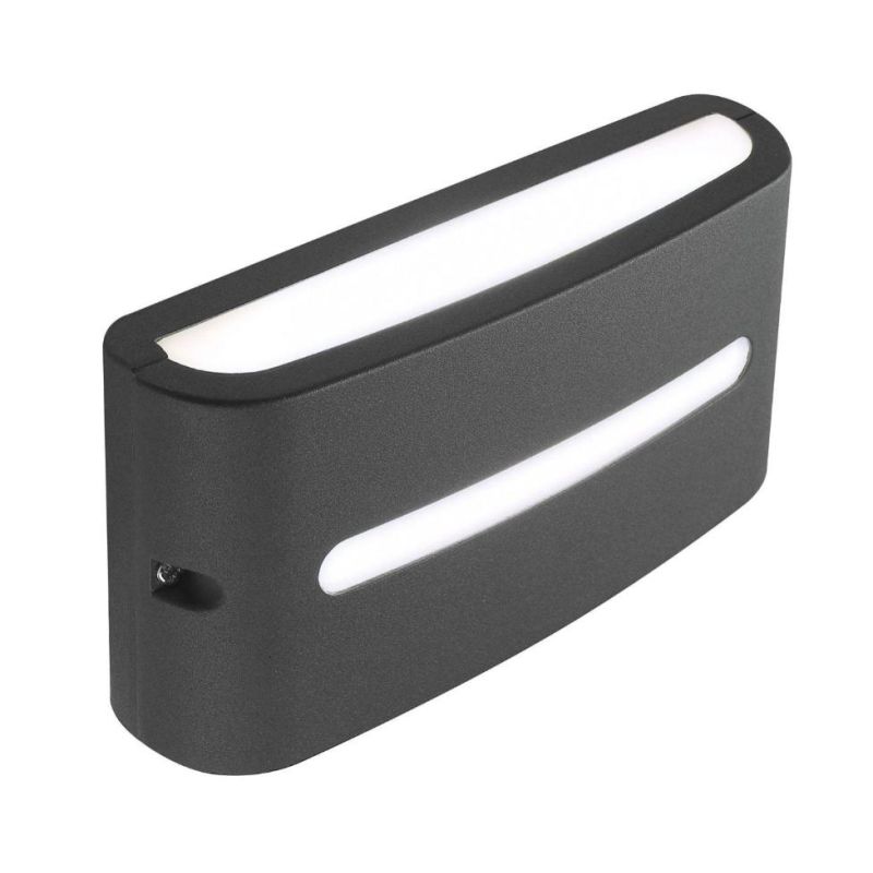 POST APPLIQUE IN ALLUMINIO IP54 LUCE 3000K O 4000K MODERNA LED 10W BIANCA ANTRACITE O MARRONE Sovil - Cristalensi Shop Online