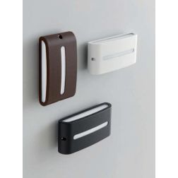 POST APPLIQUE IN ALLUMINIO IP54 LUCE 3000K O 4000K MODERNA LED 10W BIANCA ANTRACITE O MARRONE Sovil - Cristalensi Shop Online