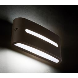 POST APPLIQUE IN ALLUMINIO IP54 LUCE 3000K O 4000K MODERNA LED 10W BIANCA ANTRACITE O MARRONE Sovil - Cristalensi Shop Online 2
