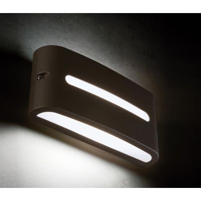 POST APPLIQUE IN ALLUMINIO IP54 LUCE 3000K O 4000K MODERNA LED 10W BIANCA ANTRACITE O MARRONE Sovil - Cristalensi Shop Online