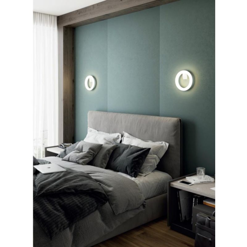 OMEGA APPLIQUE MODERNA DA ESTERNI IP65 BIANCA O ANTRACITE LED 20W LUCE 3000K O 4000K DI SOVIL Sovil - Cristalensi Shop Online
