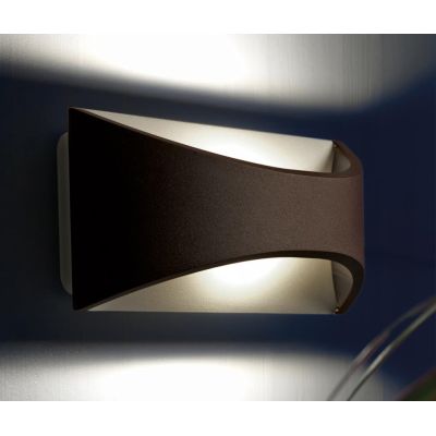 MOON PICCOLO APPLIQUE DUE COLORI A LED INTEGRATO SOSTITUIBILE DA 6W IP65 Sovil - Cristalensi Shop Online