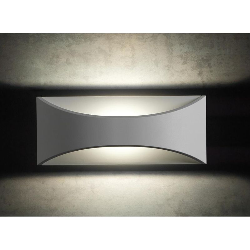 MOON GRANDE APPLIQUE DUE COLORI A LED INTEGRATO SOSTITUIBILE DA 12W IP65 Sovil - Cristalensi Shop Online