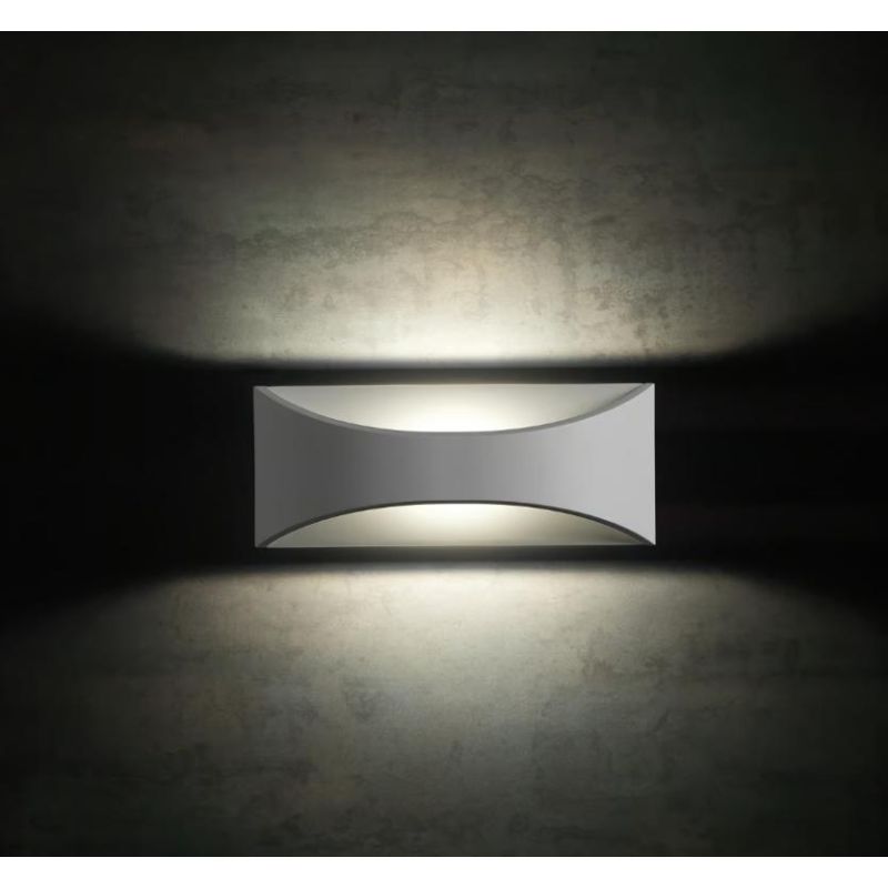 MOON GRANDE APPLIQUE DUE COLORI A LED INTEGRATO SOSTITUIBILE DA 12W IP65 Sovil - Cristalensi Shop Online