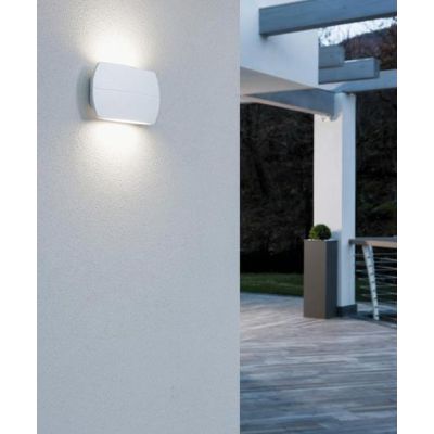 PILLOW APPLIQUE IN ALLUMINIO DUE COLORI A LED INTEGRATO SOSTITUIBILE 10W IP54 Sovil - Cristalensi Shop Online