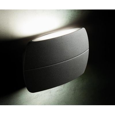 PILLOW APPLIQUE IN ALLUMINIO DUE COLORI A LED INTEGRATO SOSTITUIBILE 10W IP54 Sovil - Cristalensi Shop Online