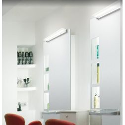 STEP 20 APPLIQUE SPECCHIO QUADRO CROMO O BIANCO LED 20W MODERNA LARGHEZZA 63,5 CM PROMOINGROSS - Cristalensi Shop Online 2